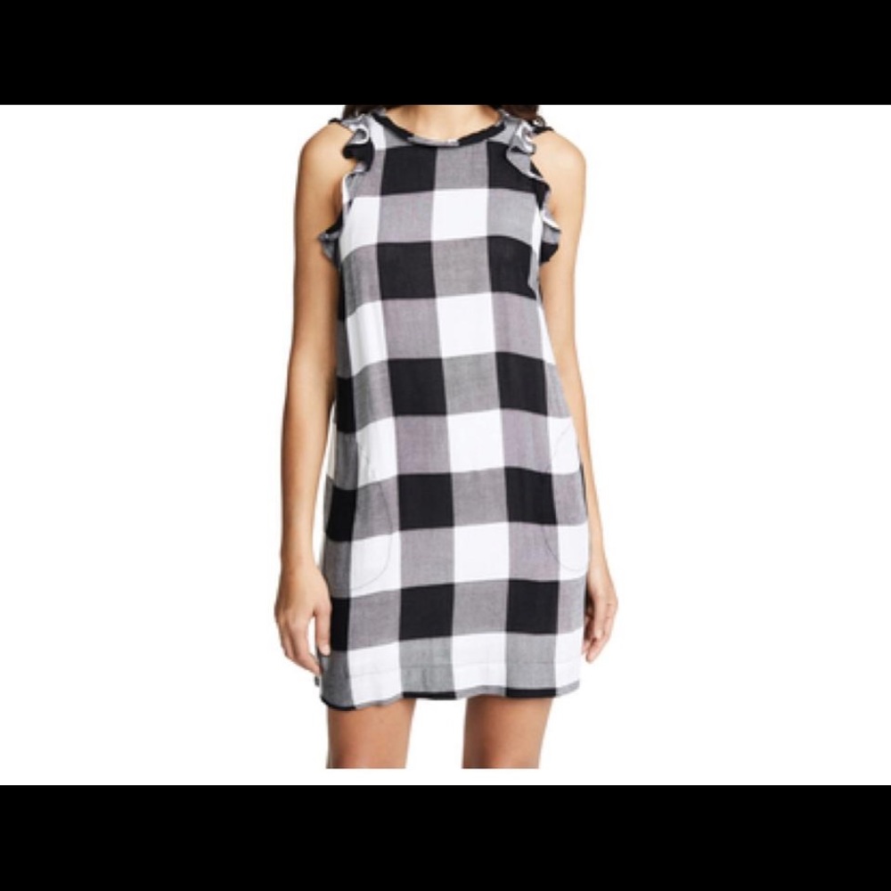 Bella Dahl black and white check dress